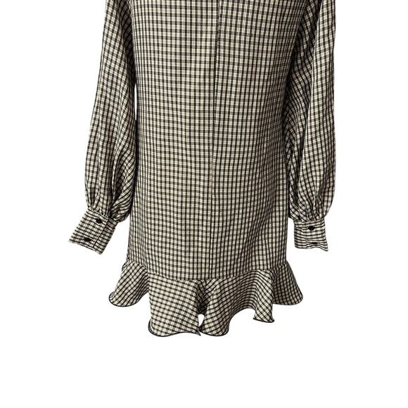 Pretty Little Thing US 2 Shirt Dress Long Sleeve Button Front Collared - Picture 9 of 9